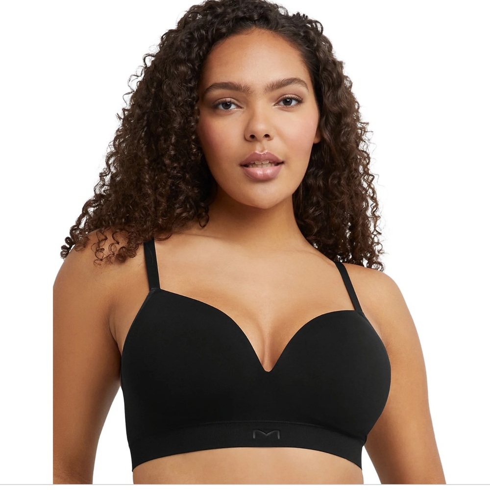 Maidenform Seamless Wireless Black Bralette Sz 3X